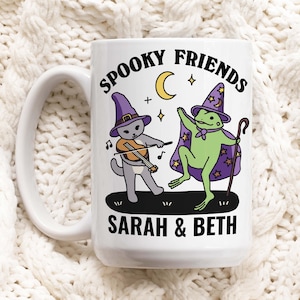 Custom Best Friend Halloween Mug, Bestie Cup Personalized, Best Friend Friendship Mug, Friend Birthday present, Fall Gifts, Spooky Friends