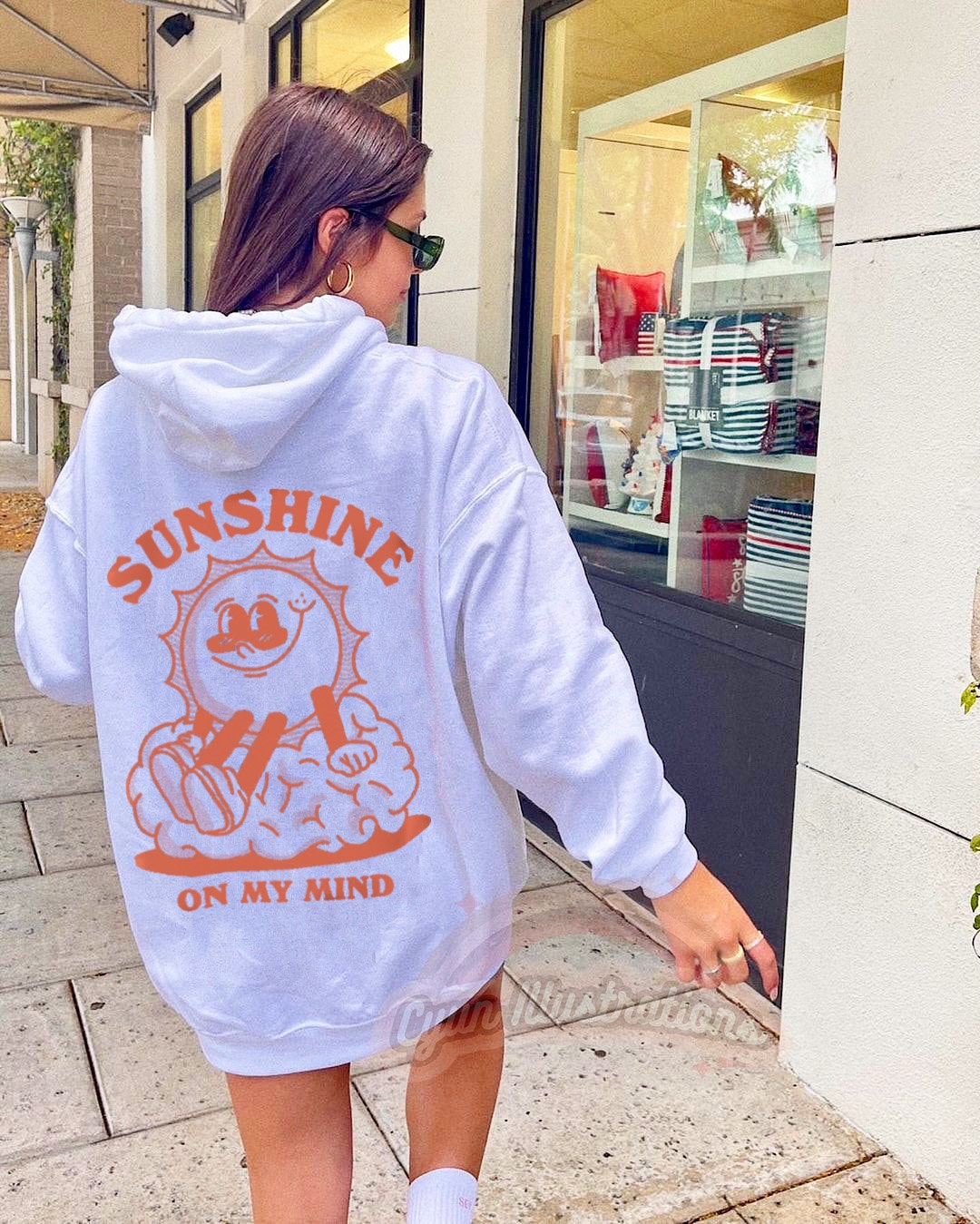 Retro Aesthetic Hoody, Trendy Crewneck Sweatshirts, Y2K VSCO
