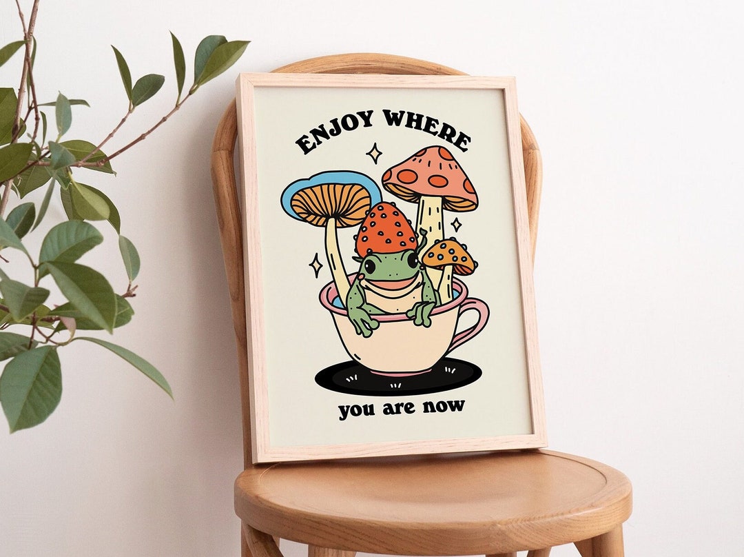 Cute Mushroom Cottagecore Print Cute Frog Prints Quote Digital Cute Mushroom Cottagecore Print Cute Frog Prints Quote Digital