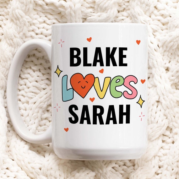 Custom Love You Mug, Valentines Day Gift, Romantic Coffee Cup Personalized, Girlfriend gift, Boyfriend Birthday Present, Anniversary Gift