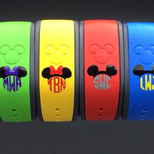 Custom Disney Magic Band Decal Monogram With Minnie or Mickey Etsy