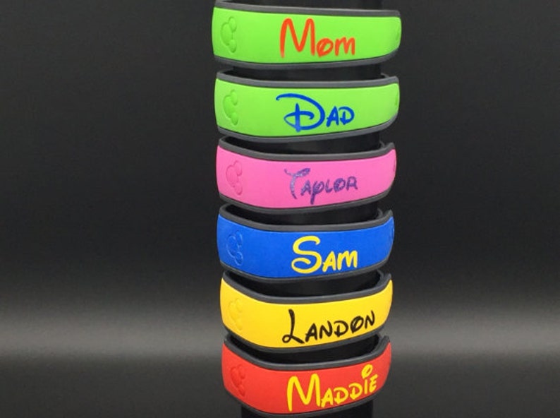 Custom Disney Magic Band Decals /Glossy or Glitter Decal/ Magic band 2.0 decal.Personalized Magic Band. Magic Band Name. Disney Band Decal 