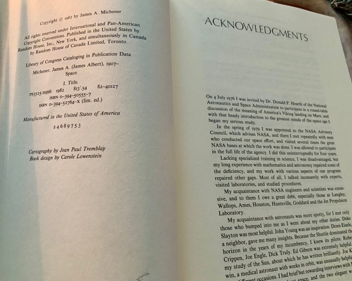 Space by James A. Michener Space by James A. Michener