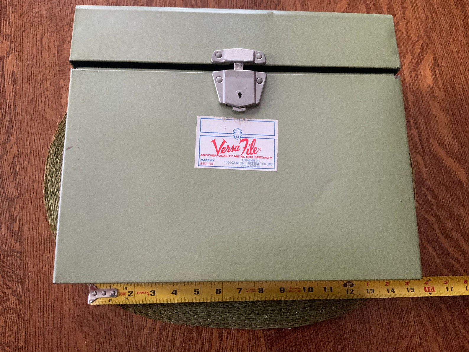 Vintage Green Metal File Box No Key but Latch Works Versa Etsy
