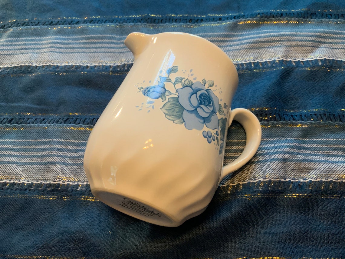 Vintage Corelle Coordinates Stoneware Blue Velvet Cream Etsy