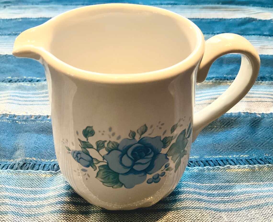 Vintage Corelle Coordinates Stoneware Blue Velvet Cream Etsy