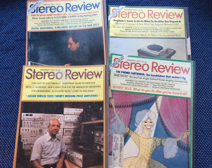 Stereo Review Magazines 4 Issues From 1978 and 1979 / Vintage