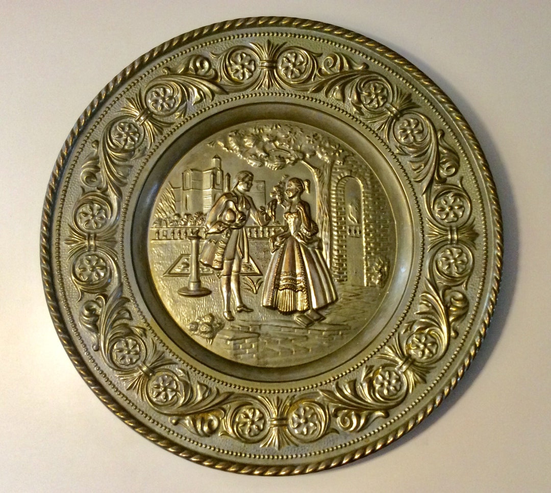 Vintage Made in England Imitation Brass Colored 12 Decorative Wall