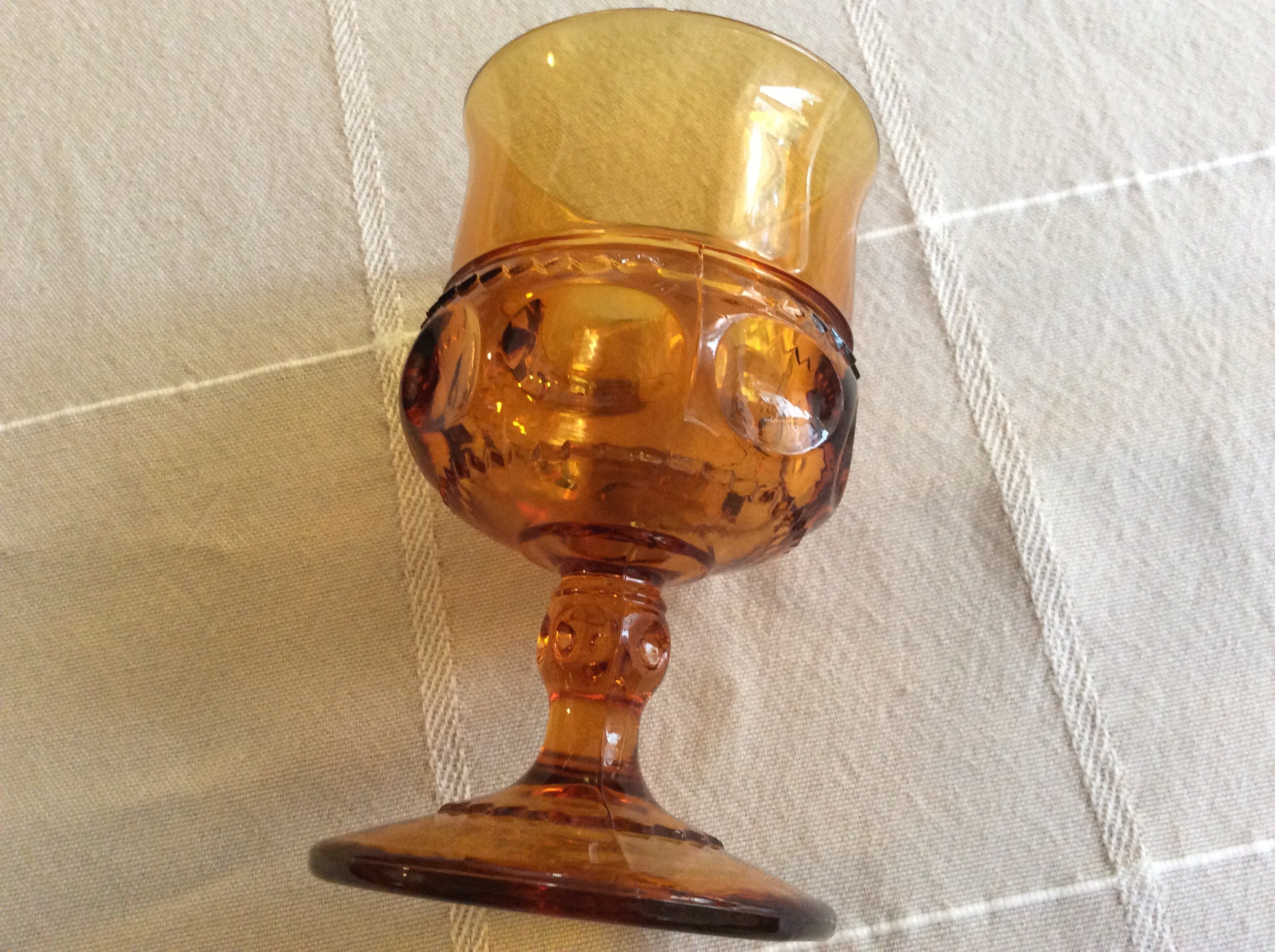 Vintage Amber Glass Set of 2 Cordial Aperitif Glasses Etsy