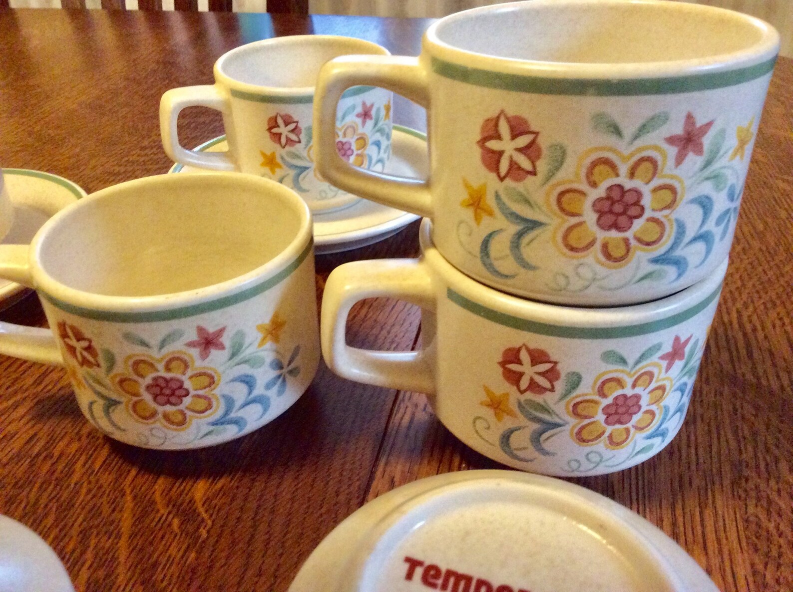 Temperware by Lenox Quakertown Pattern Lot of 8 Cups and 11 Saucers