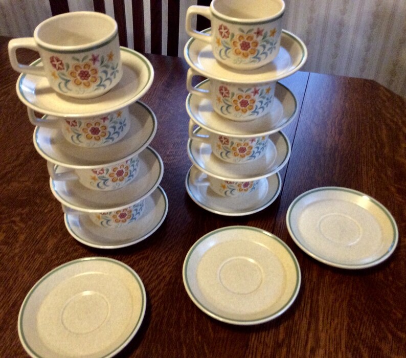 Temperware by Lenox Quakertown Pattern Lot of 8 Cups and 11 Saucers