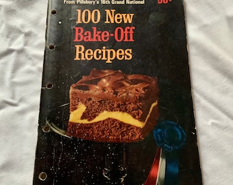 Vintage 1965 Pamphlet Cookbook - 100 New Bake-Off Recipes from Pillsbury’s 16th Grand National featuring mid-century delights! Retro Kitchen