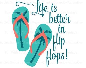 Flip Flop Svg, Beach Svg, Summer Svg, Sandals Svg, Vacation Svg, Flip Flop Clip Art, Beach Life Svg, Flip Flop Cut File, Cricut, Silhouette