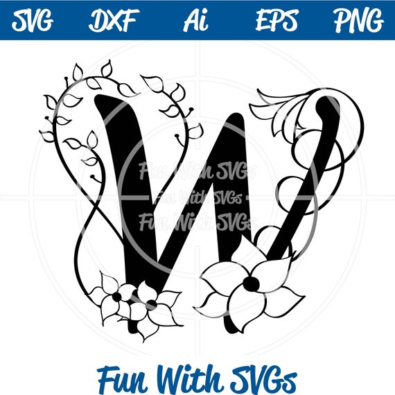 Download Letter W Monogram Alphabet Monograms Monogram Svg Svg Etsy