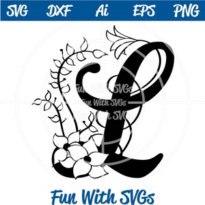 Gramática de la letra L, monogramas del alfabeto, monograma SVG, archivos SVG, archivos de corte de silueta y cricut, monogramas de boda, monogramas nupciales