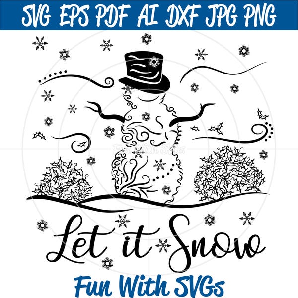 Filigree Snowman SVG, Zentangle Snowman, SVG FIles, Winter Snow, Cricut svg files, silhouette svg files, winter svgs, snowmen svgs,