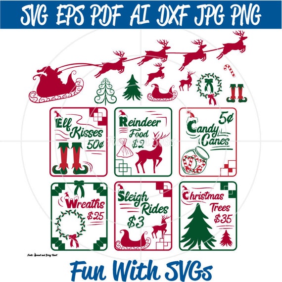 Download Free Christmas Sign Svg Files Christmas Signs Santa S Sleigh Etsy SVG DXF Cut File