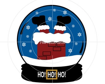 Snowglobe Santa, Glass Block Santa SVG, Santa Chimney, Snow Globe, Cricut, svg files, silhouette svg file, winter svgs,