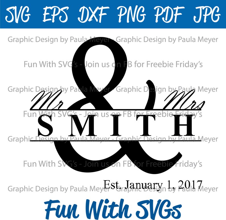 Download Split Monogram SVG Fun With SVGs Digital Files Edit Print | Etsy