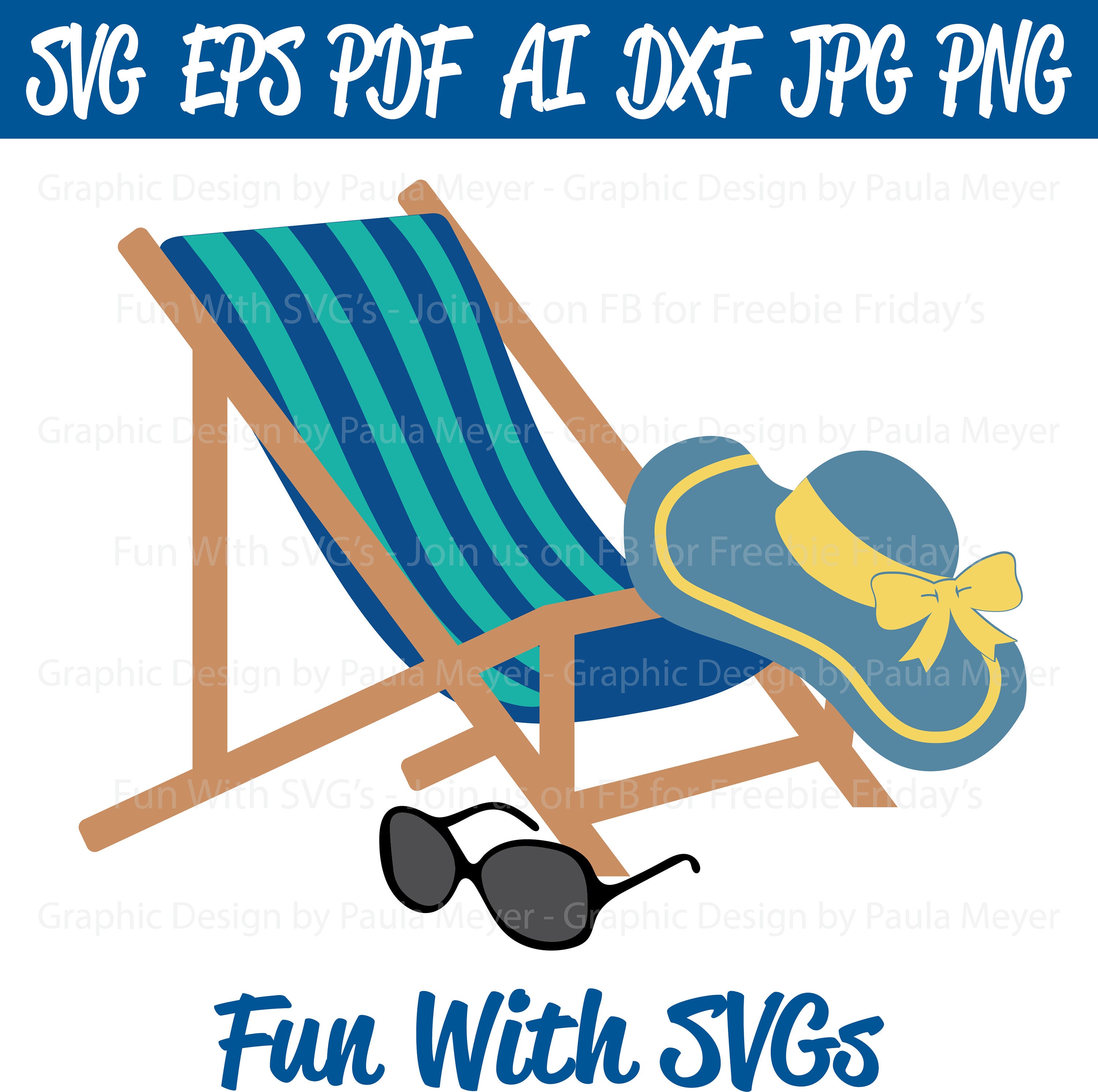 Download Beach Chair SVG Summer Theme Fun With SVGs Digital Files | Etsy