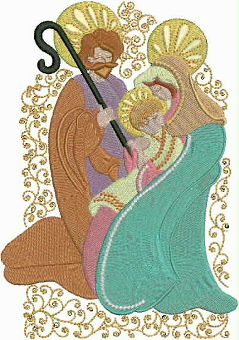Elegant nativity scenesmachine embroidery designs  etsy Elegant nativity scenesmachine embroidery designs  etsy