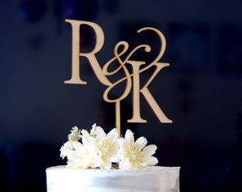 Cake Topper Personalized Monogram Keepcake Wedding Cake Topper Rustic Wedding Cake topper Monogram Letter,  initial Letter, Natural letters