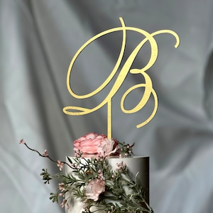 Initial Cake Topper Wedding Cake Topper Rustic Wedding Topper Monogram Letter, initial Letter, Initial  Cake Topper, Wedding Topper Initials