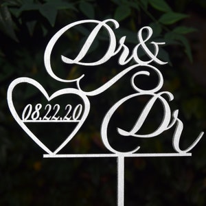 Doctor Wedding, Wedding Cake Topper Bride and Groom Dr Dr, Dr and Dr Wedding Cake Topper Wedding Cake Topper, Dr Cake Topper, Dr and Mr Cake