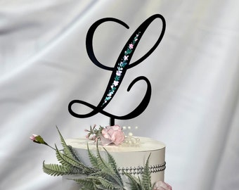 Initial Cake Topper Wedding Cake Topper Rustic Wedding Topper Monogram Letter, initial Letter, Initial  Cake Topper, Wedding Favors