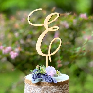 Initial Cake Topper Wedding Cake Topper Rustic Wedding Topper Monogram Letter, initial Letter, Initial  Cake Topper, DIY  Initials Topper