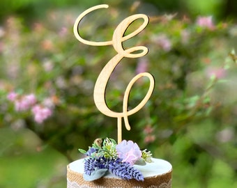 Initial Cake Topper Wedding Cake Topper Rustic Wedding Topper Monogram Letter, initial Letter, Initial  Cake Topper, DIY  Initials Topper