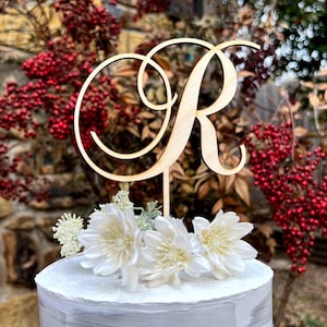 Initial Cake Topper Wedding Cake Topper Rustic Wedding Topper Monogram Letter, initial Letter, Initial  Cake Topper, Wedding Topper Initials