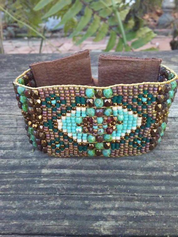 Boho bead Loom bracelet bead woven bracelet Native American Etsy