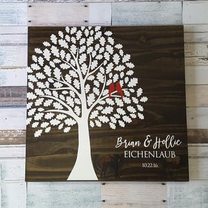 Oak Tree Wedding Tree Guest Book, Guest Book Tree, Tree Leaf Guest Book, Leaf Guest Book, Tree Wedding Guest Book, Wood Guestbook image 1