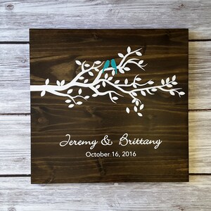 Wedding Guest Board, Guest Book Alternative, Unique Guestbook, Leaf Guest Book, Tree Guest Book, Wood Guest Board, Guest Book w/ 75 leafs image 1