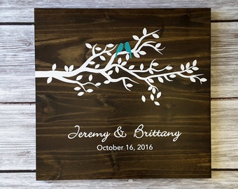 Leaf Guest Book Wedding Shower Gift Guest Book Tree, Wedding Guest Book Alternative, Guest Book Alternative Tree, Wood Guestbook w/50 leaves