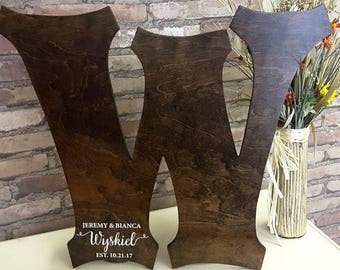 Letter Guest Book, Wedding Guest Book Alternative, Guest Book Sign, Wood Guest Book, Wood Letters, Distressed Letter Sign, Wood Cutout