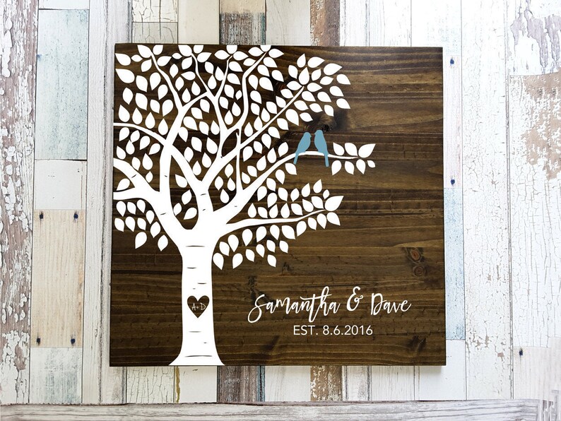 Tree Guest Book, Guest Book Tree, Tree Leaf Guest Book, Leaf Guest Book, Tree Wedding Guest Book, Tree Wood Leaves Guestbook, Wood Guestbook image 1