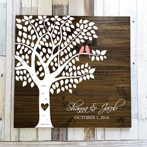 Tree Guest Book, Guest Book Tree, Tree Leaf Guest Book, Leaf Guest Book, Tree Wedding Guest Book, Tree Wood Leaves Guestbook, Wood Guestbook image 3