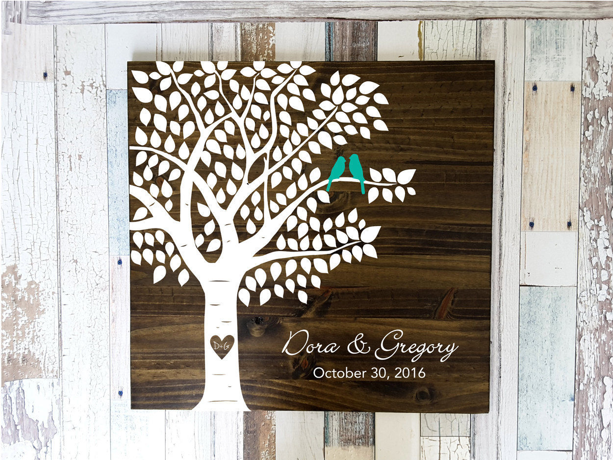 Alternative Wedding Guest Book Tree Leaf Guest Book Leaf Etsy