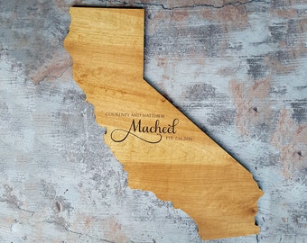 State Board, Wedding Guest Book Alternative, State Guest Book, Wood Guest Book, Custom State Sign, Personalized State Sign, California