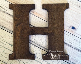 Letter Guest Book, Distressed Letter Sign, Wood Letters, Wedding Guest Book Alternative, Guest Book Sign, Wood Guest Book, Wood Cutout