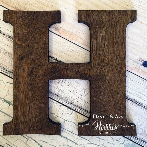 Letter Guest Book, Distressed Letter Sign, Wood Letters, Wedding Guest Book Alternative, Guest Book Sign, Wood Guest Book, Wood Cutout