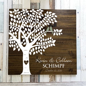 Tree Guest Book, Guest Book Tree, Tree Leaf Guest Book, Leaf Guest Book, Tree Wedding Guest Book, Tree Wood Leaves Guestbook, Wood Guestbook image 4