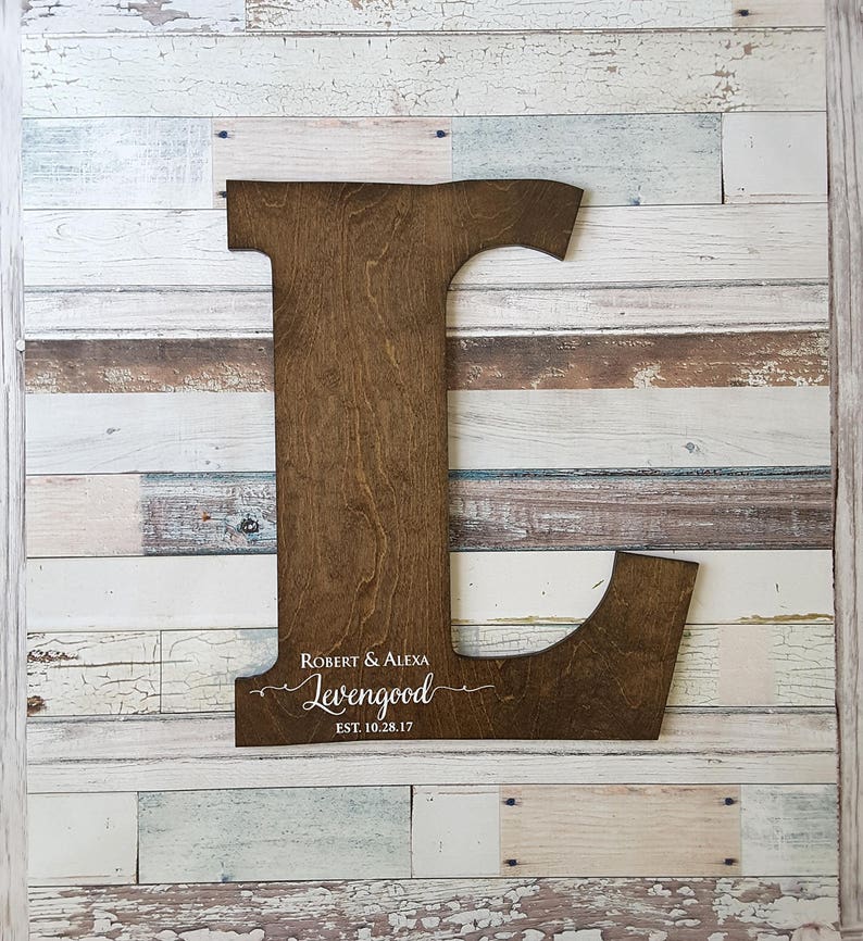 Letter Guest Book Distressed Letter Sign Wood Letters Etsy