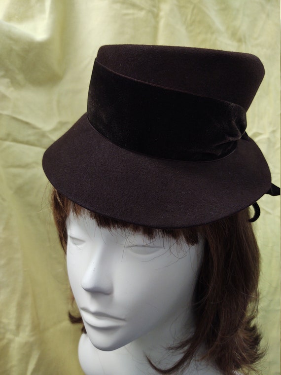 1940s Vintage Tilt Hat Top Hat
