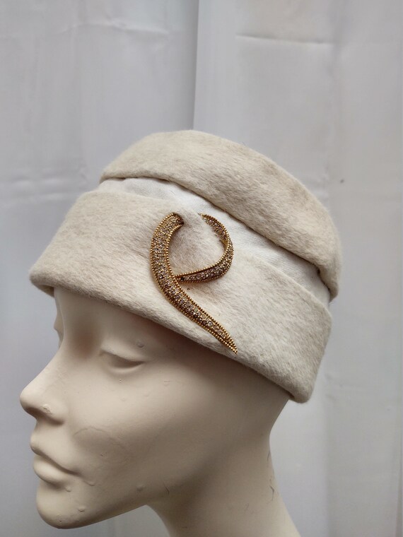 1960s Wool Pillbox Vintage Hat