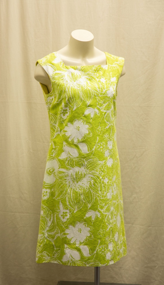 Summer Sheath 1960's floral Alex Coleman Dress