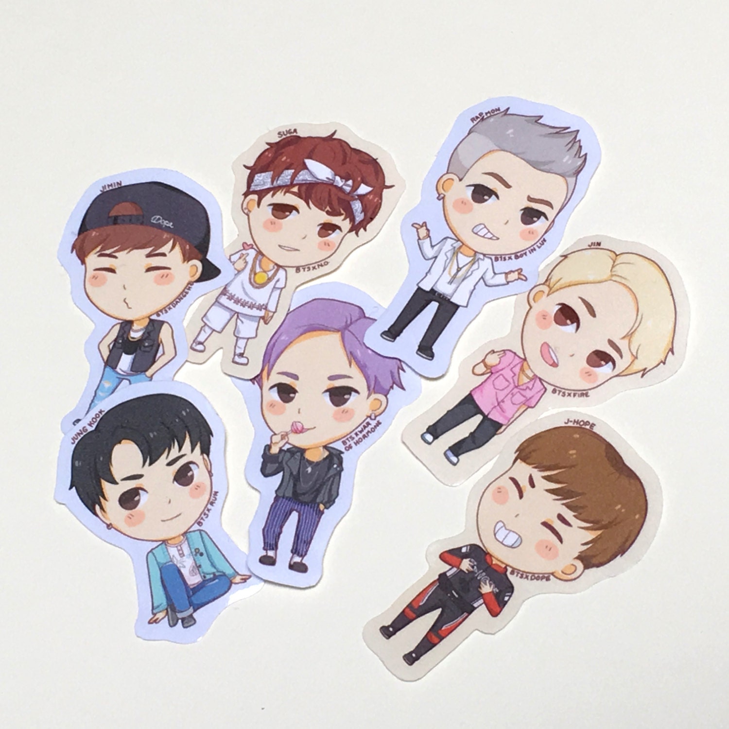chibi bts stickers etsy