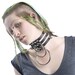 Gothic Spiked Collars Punk PU Leather Collar Rivet Spike Studded Choker Rocker Necklace with O-Rings Day Collar BDSM-Collar 32 Colors 